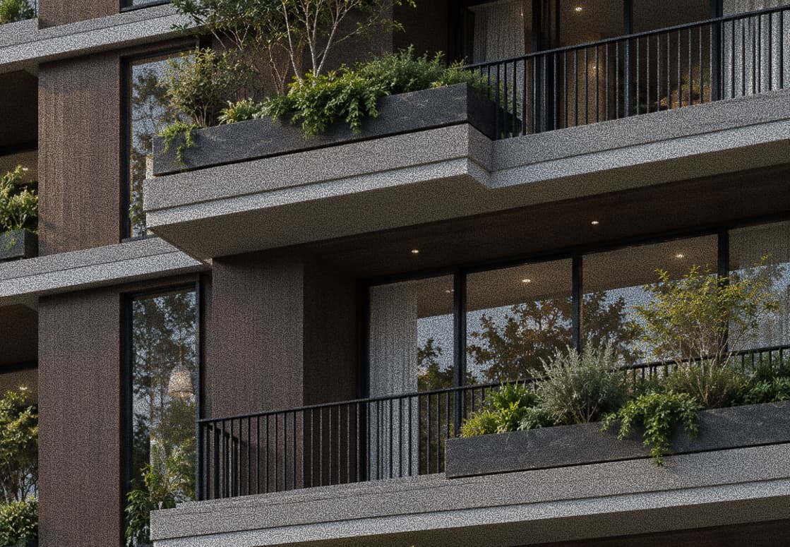 Balcony detail with planting